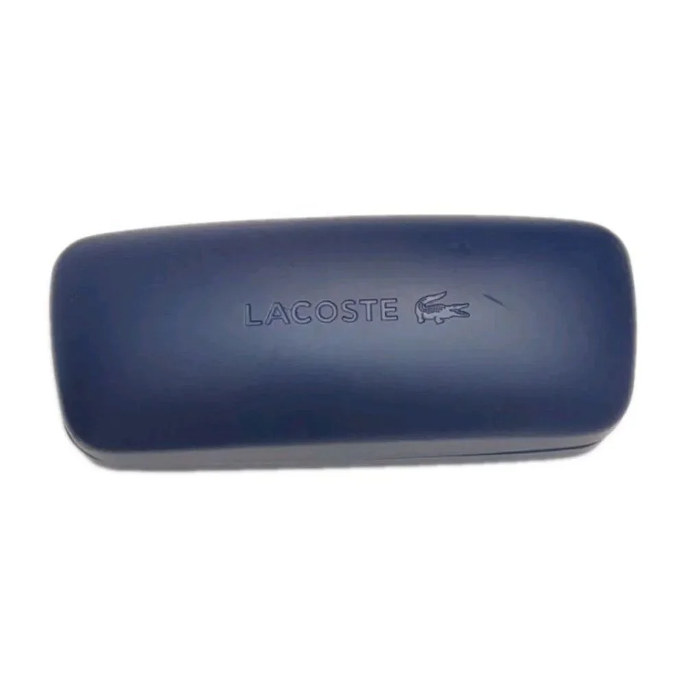 Lacoste Sunglasses Hard Case Clamshell Eyewear Eyeglass Protection Logo Blue